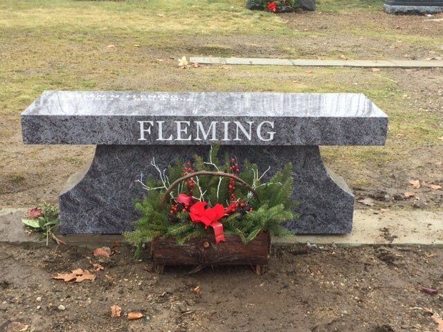 Memorial bench example