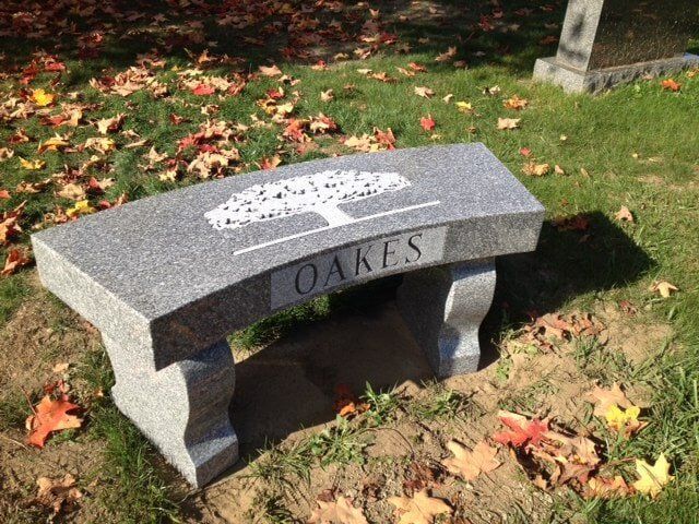 Memorial bench example