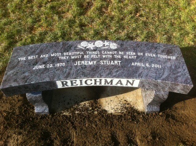 Memorial bench example