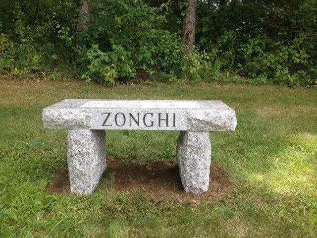 Memorial bench example