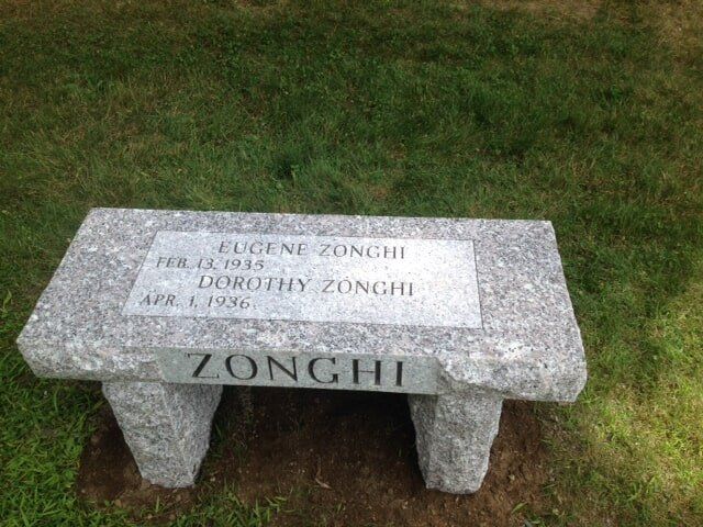 Memorial bench example