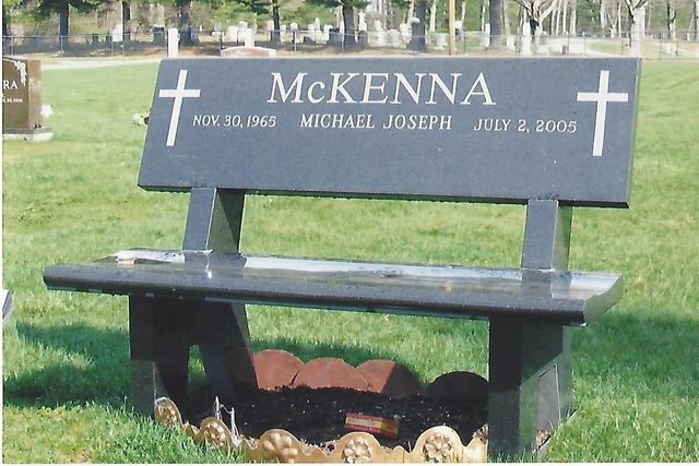Memorial bench example