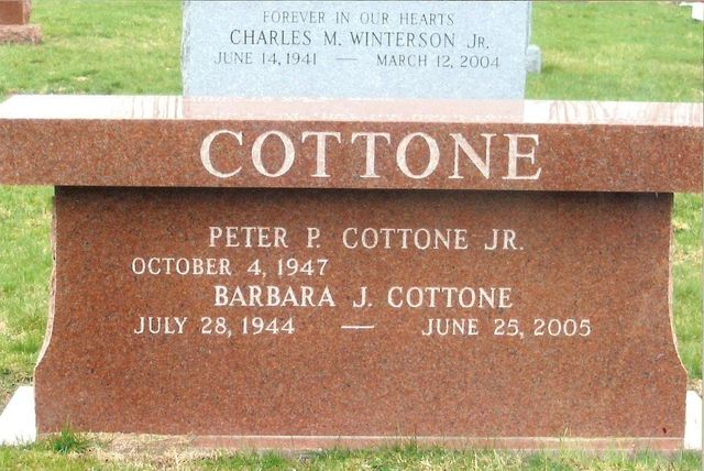 Memorial bench example