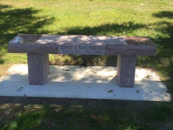Memorial bench example