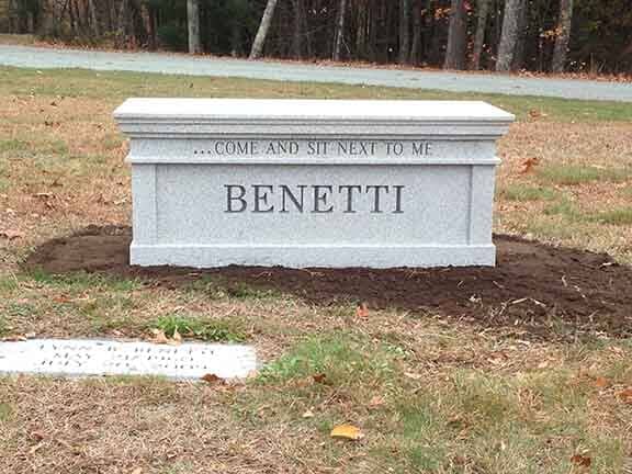 Memorial bench example