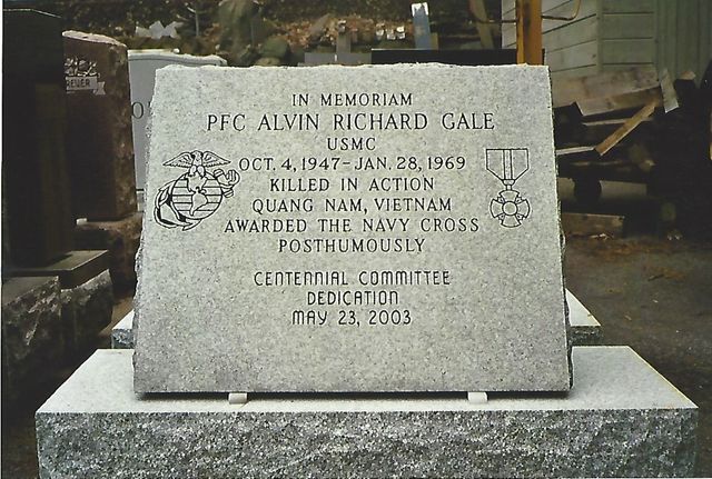 Slant Headstone — Natick Memorial Works