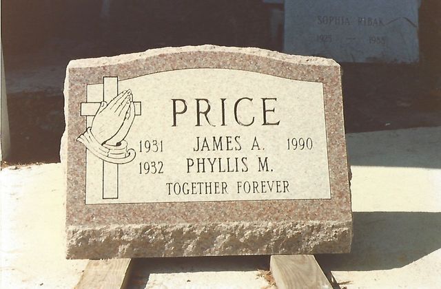 Slant Headstone — Natick Memorial Works