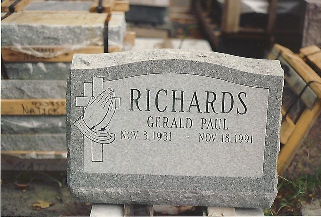 Slant Headstone — Natick Memorial Works