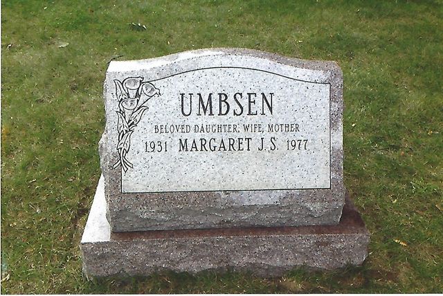 Slant Headstone — Natick Memorial Works