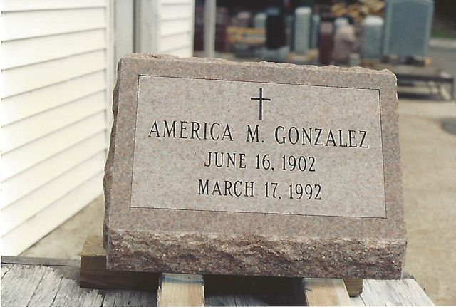 Slant Headstone — Natick Memorial Works
