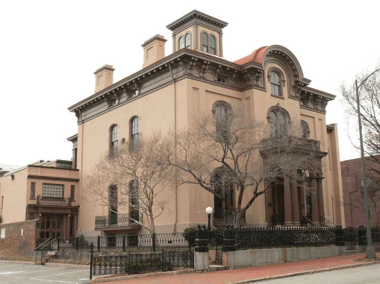 A large building with a clock tower on top of it