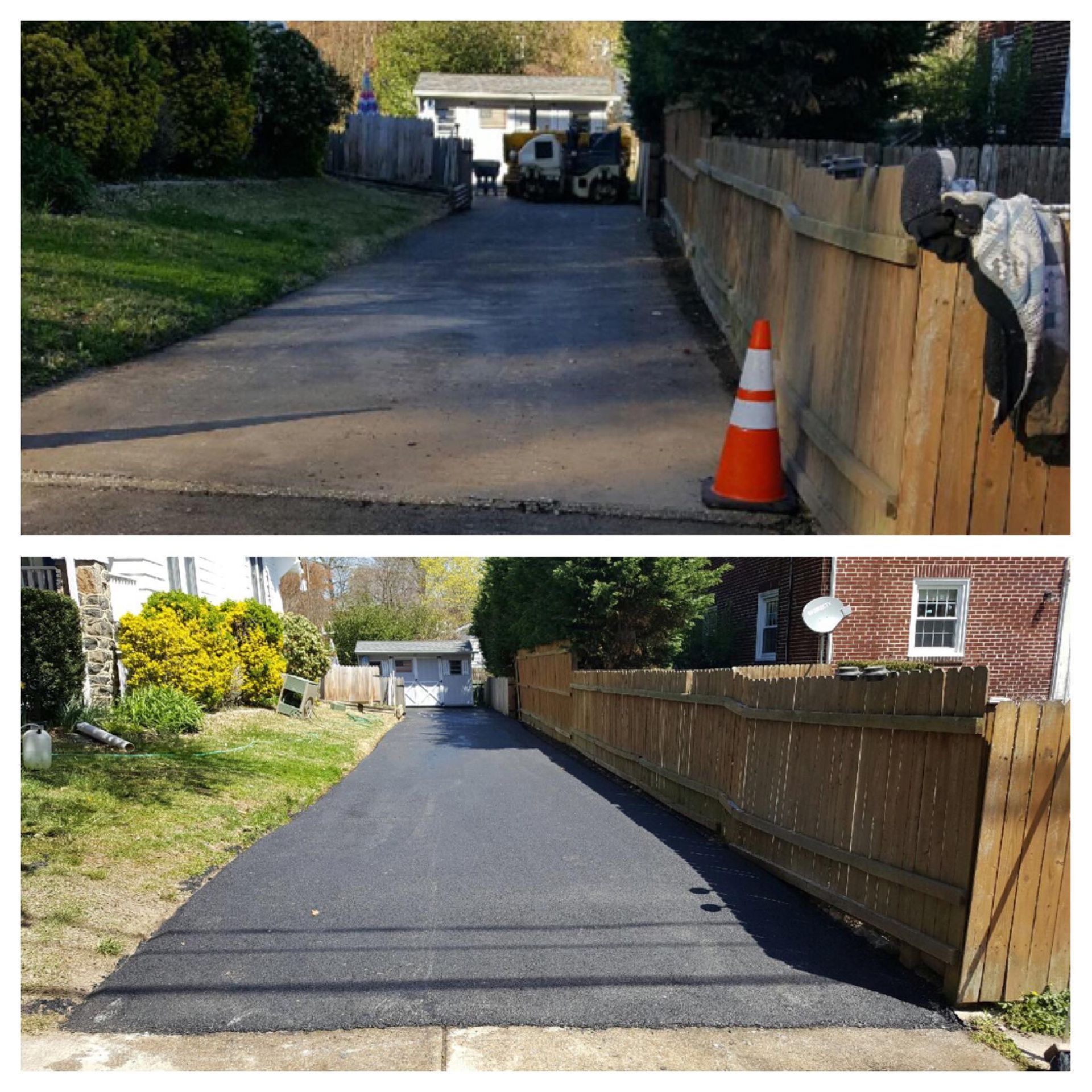 Before and After Asphalt Paving — Wilmington, DE — Progress Paving and Sealcoating