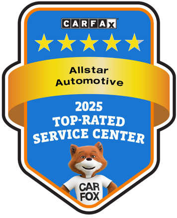 Blue, gear-shaped ASE Certified logo. | Allstar Automotive