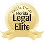 Gold seal: Florida Legal Elite logo, "Florida Trends."
