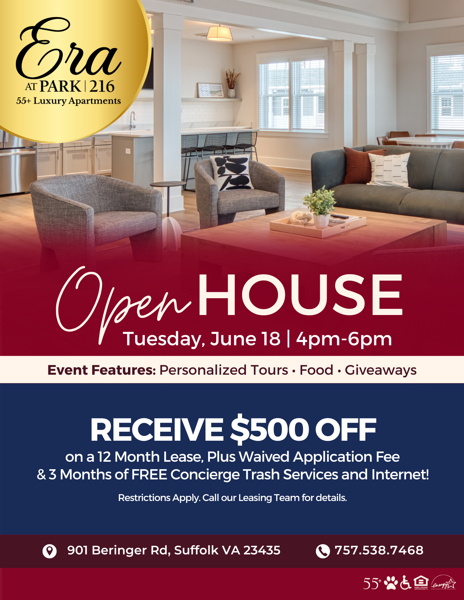 Open House at Era at PARK 216 - 55+ Luxury Apartments