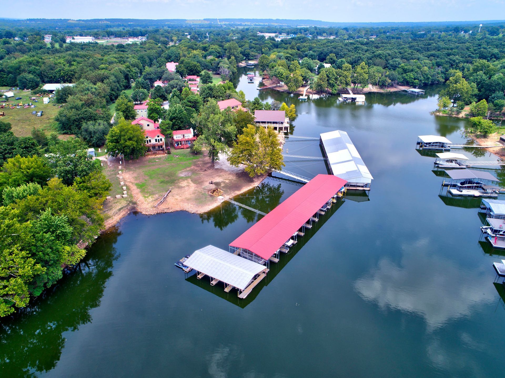 overhead picture of Ketchum Cove at Grand Lake