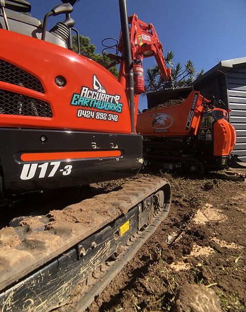 Excavating Garden — Accurate Earthworks from Excavation Contractors in Wollongong, QLD