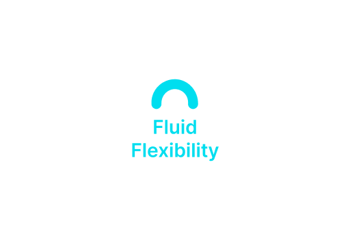 Turquoise Fluid Flexibility logo on a white background