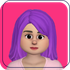 Cartoon avatar with dark hair and beard on a purple background