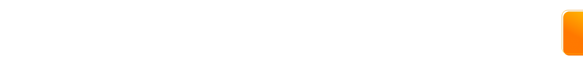 Orange rectangular button near the top right corner on a white background