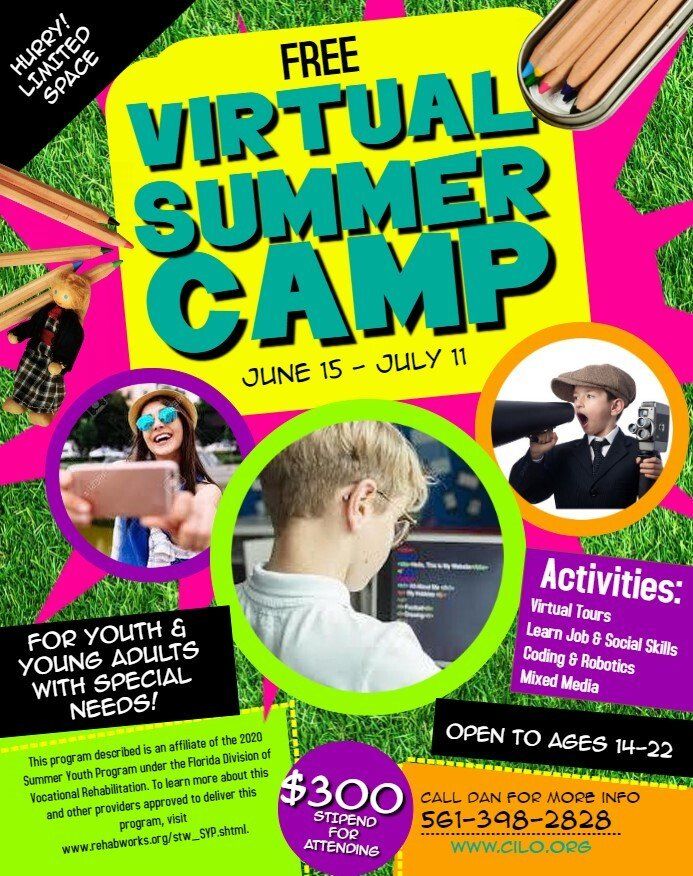Virtual Summer Camp Flyer