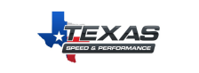 Logo for Texas Speed & Performance. Features the Texas outline, star, and text on a black bar.