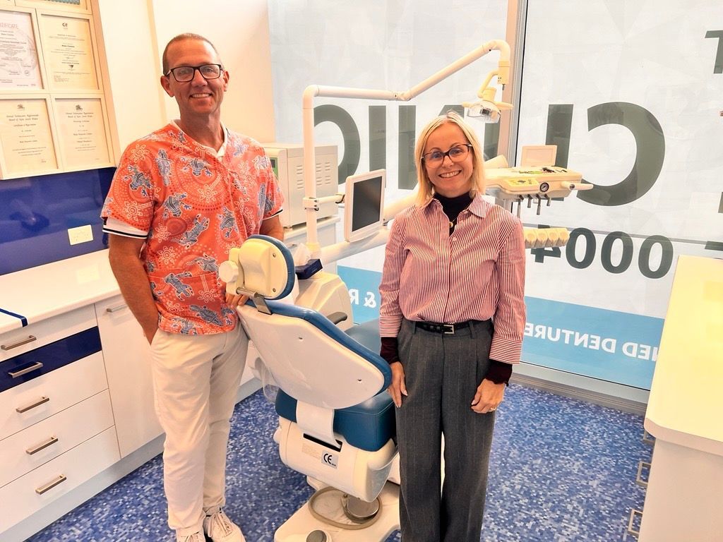 A Smiling Elderly Woman, Showing Her Bright Teeth — Central Coast Denture Clinic Erina In Erina, NSW