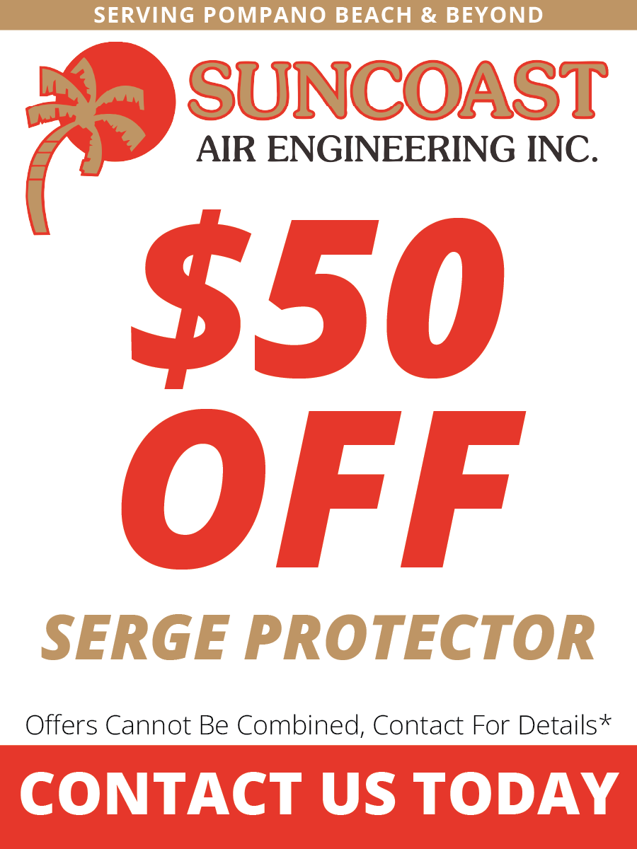 Promotional flyer for Suncoast Air Engineering offering free system maintenance with a membership.