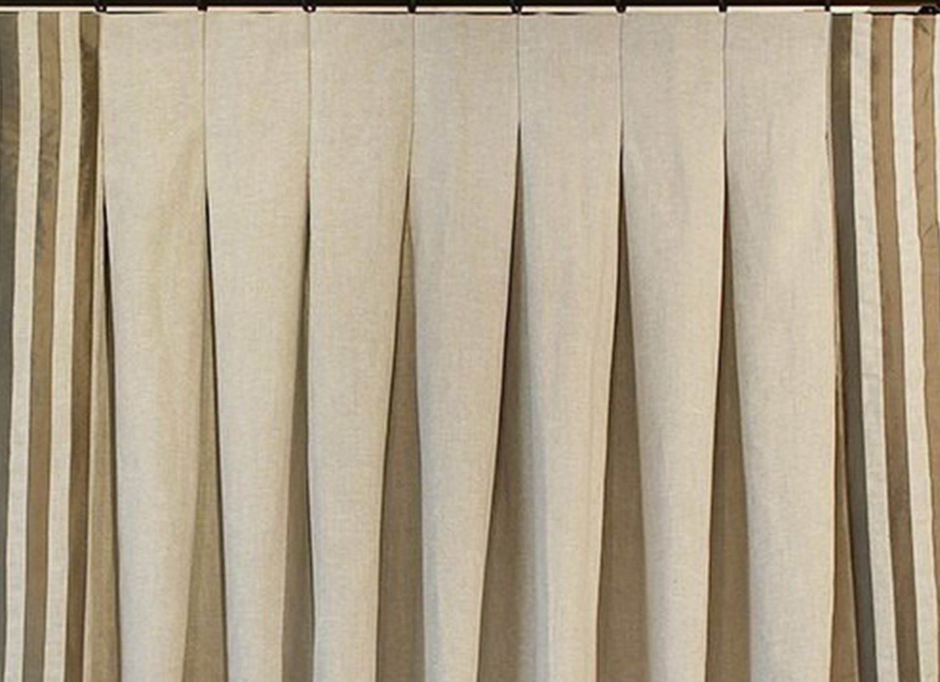 Dark and Light Brown  Inverted Pleat blinds