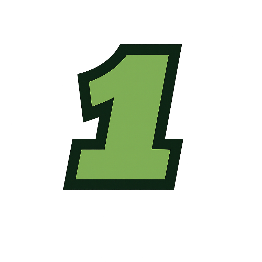 Number 1 lime green logo