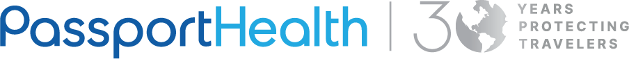 PassportHealth logo with blue text on the left and a silver 