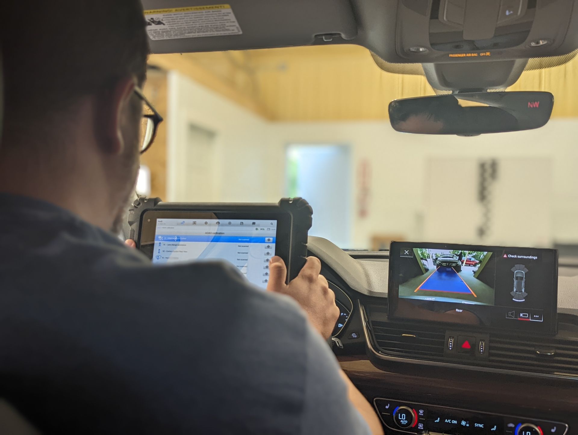 Dynamic Calibration for ADAS features for the forward-facing camera on a vehicle
