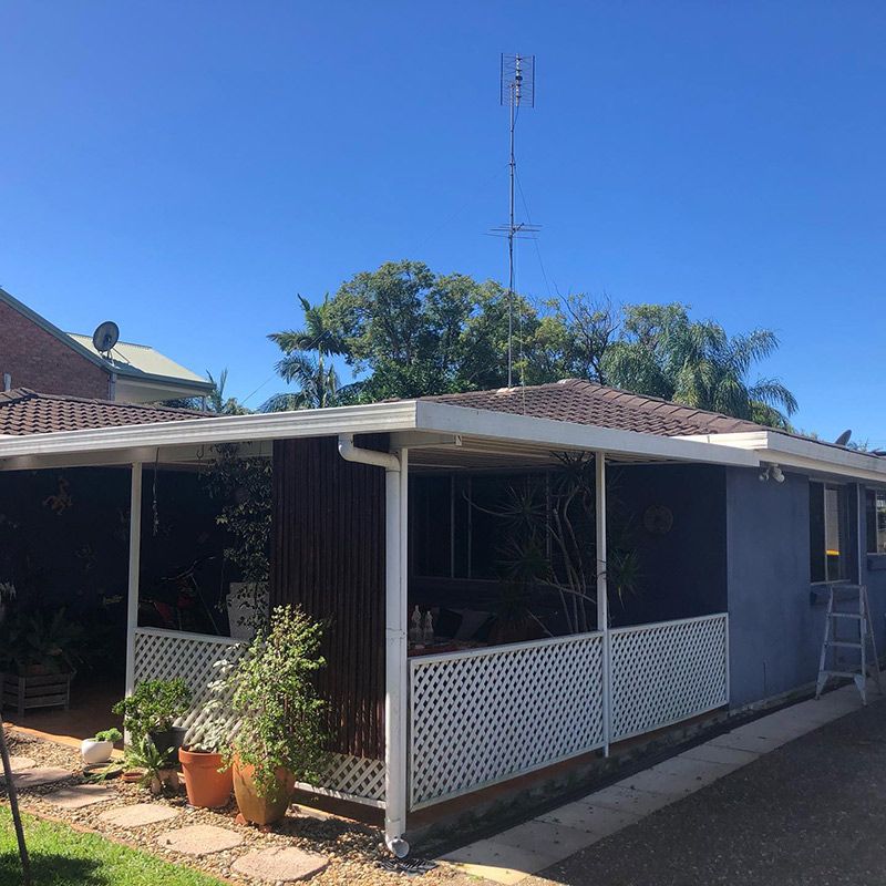 A House with A Porch and A Satellite Dish on The Roof — Northern Rivers Demolition & Asbestos in Skennars Head, NSW
