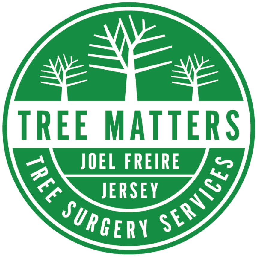 Green circle logo with three stylized trees and text: 