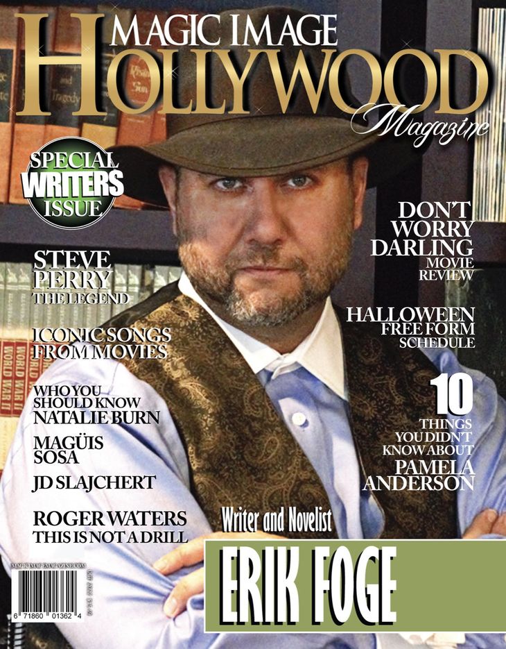 Erik foge is on the cover of magic image hollywood magazine