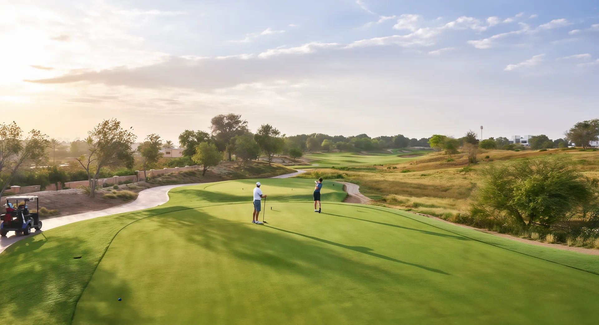 Explore Dubai’s renowned golf courses, featuring immaculate greens, state-of-the-art facilities, and luxury amenities