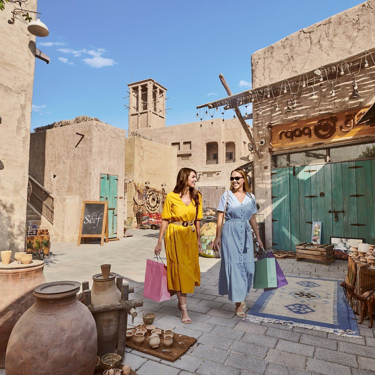 Al Seef Street in Dubai blends heritage with modern charm, offering shopping, dining, and stunning creek views for visitors.