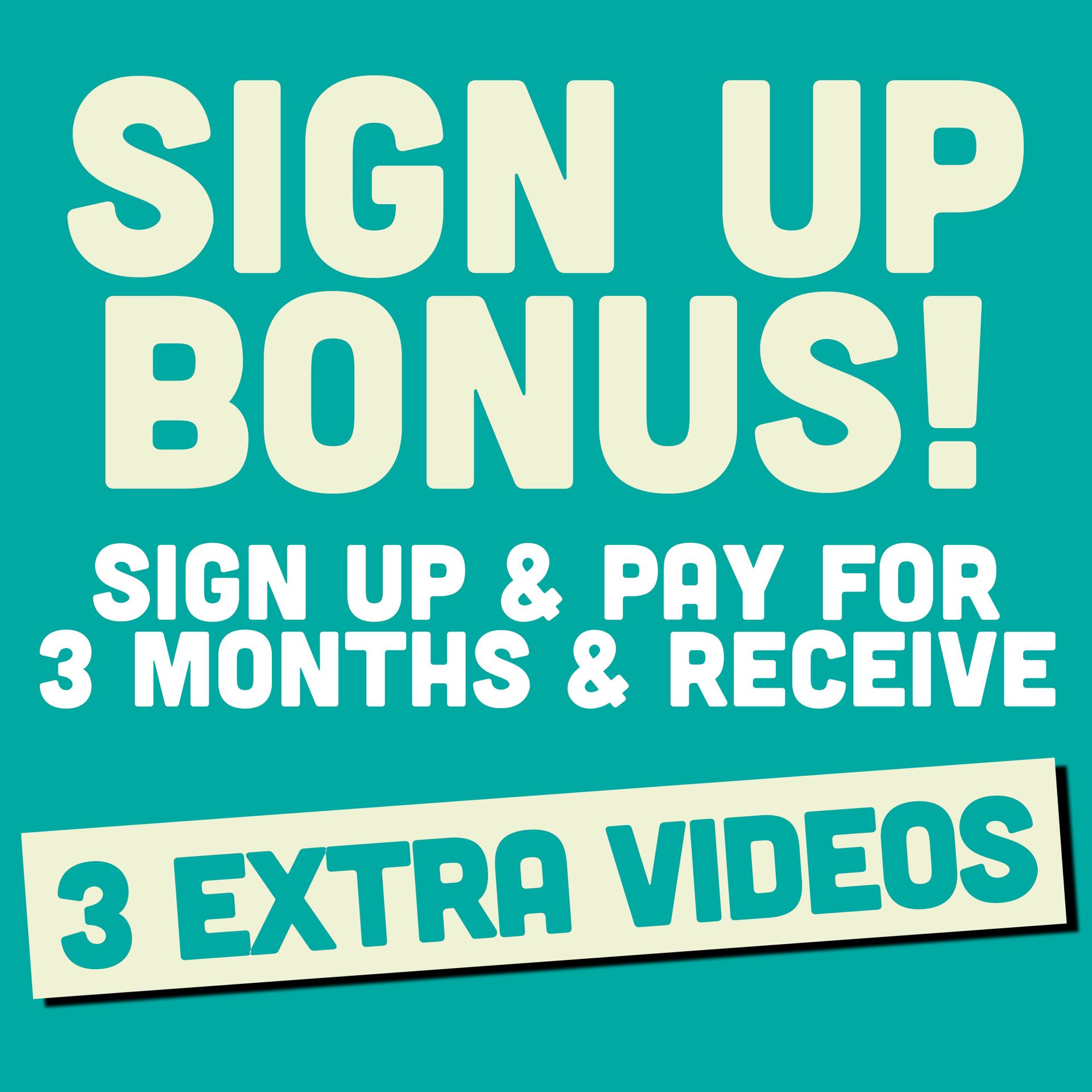 Text on a teal background: 