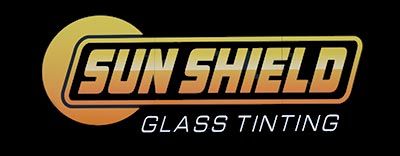 sun shield glass tinting business logo