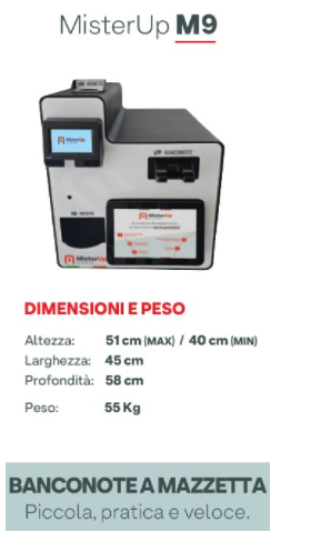 M4MisterUp - Cassa automatica rendiresto per tabaccherie