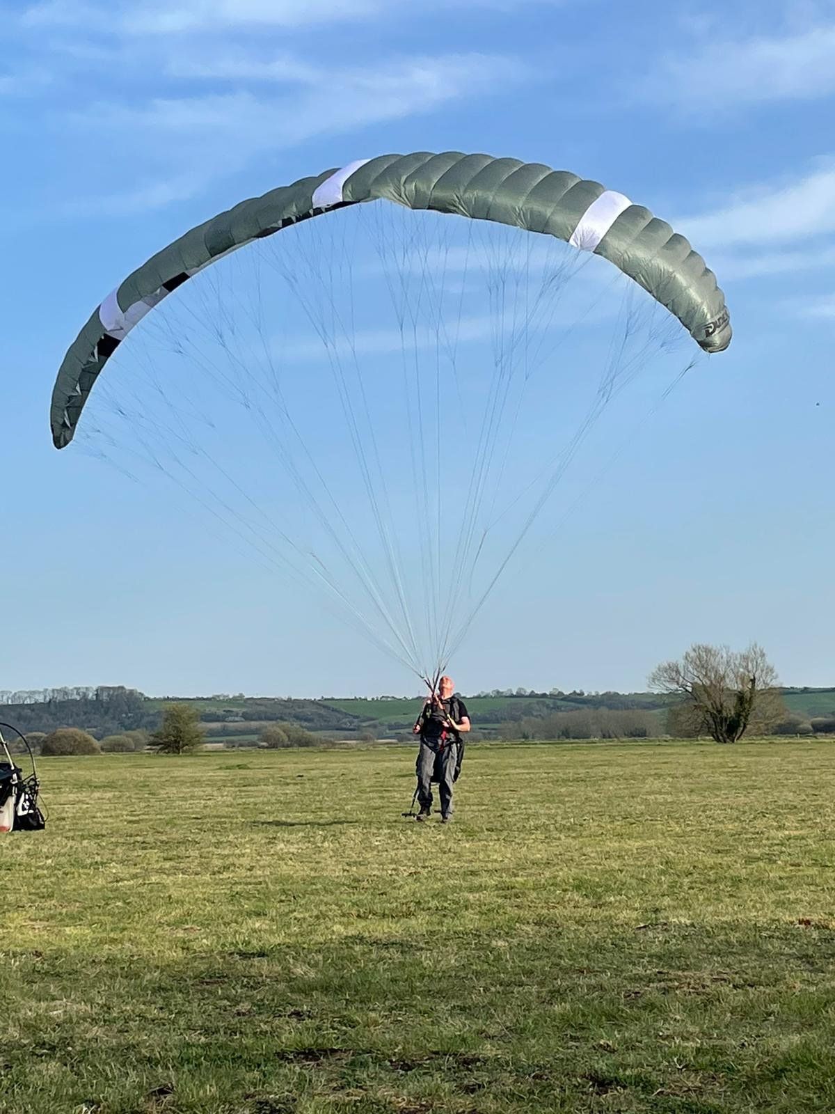 Wing up and launched