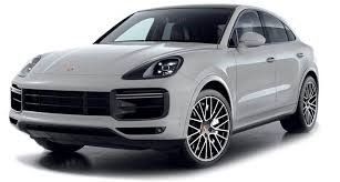 A white Porsche Cayenne is shown on a white background.