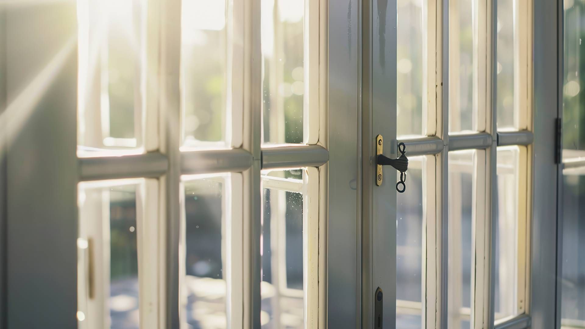 French doors filtering light in a home near Toledo, OH