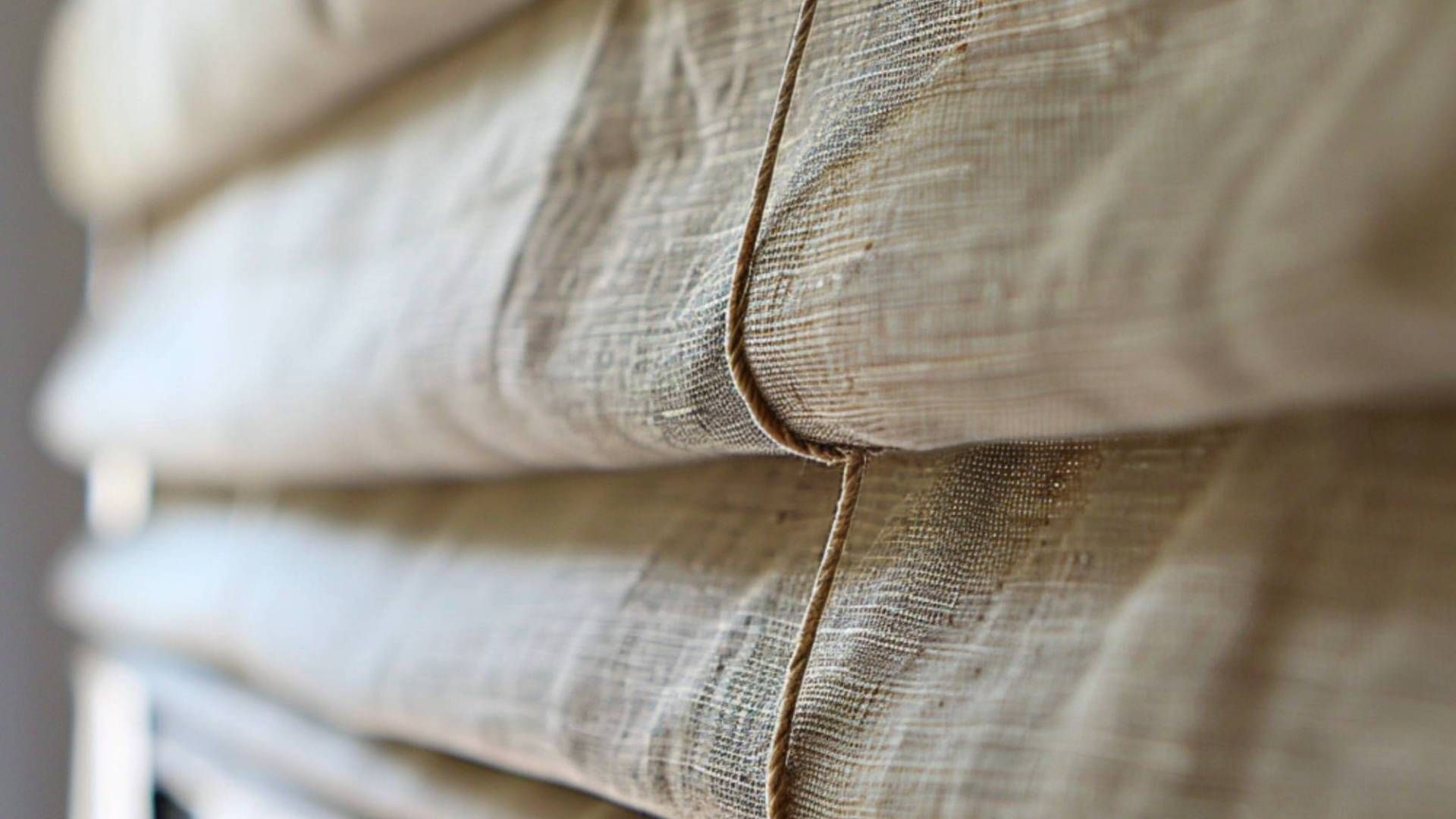 Hobbled Roman shades in a home near Toledo, OH