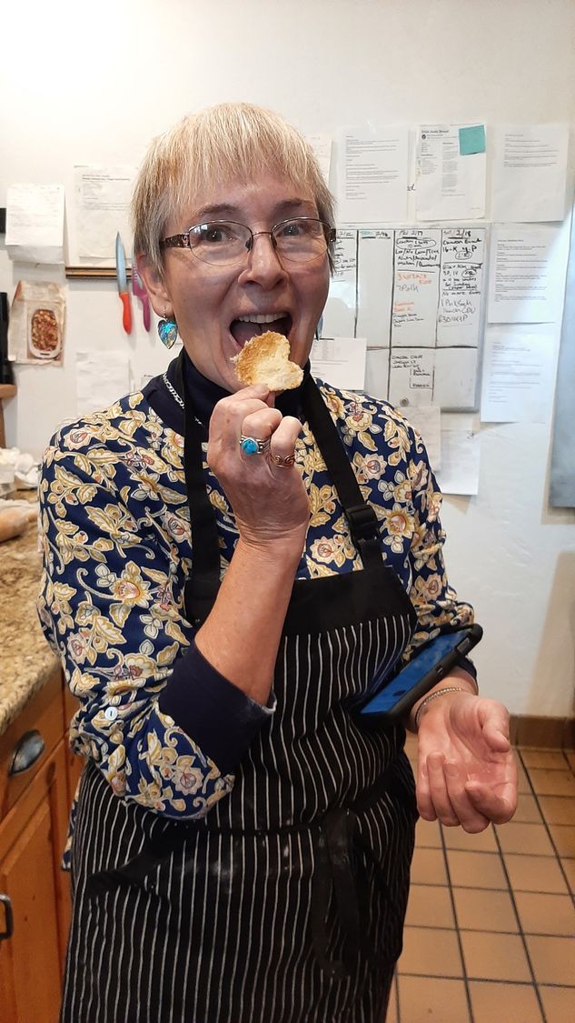 woman eating cracker