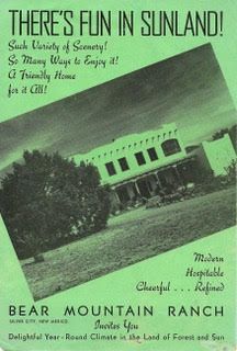 An advertisement for bear mountain ranch in sunland