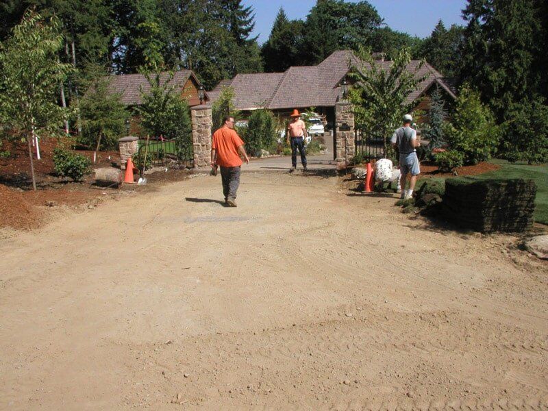 Streets of Dreams Driveway, early process in paving — pave work in Clackamas, OR