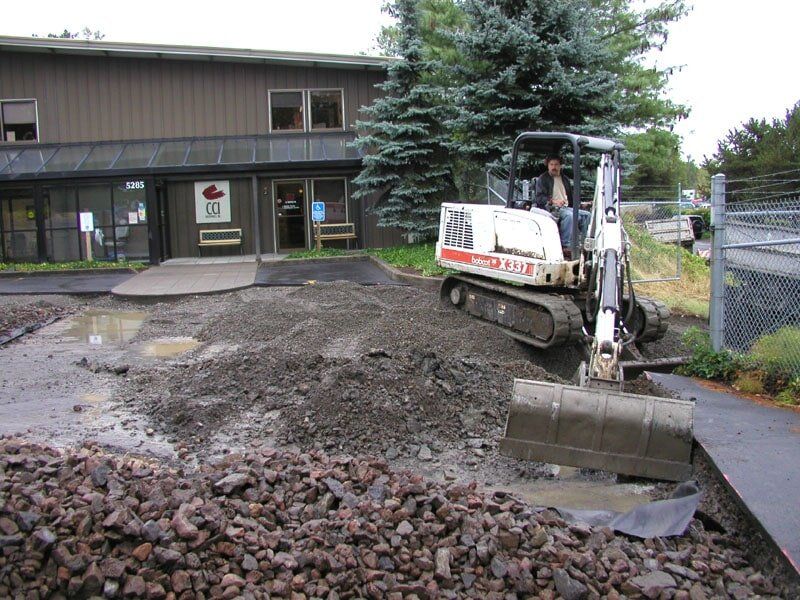Digging out and replacing parking lot — paving in Clackamas, OR
