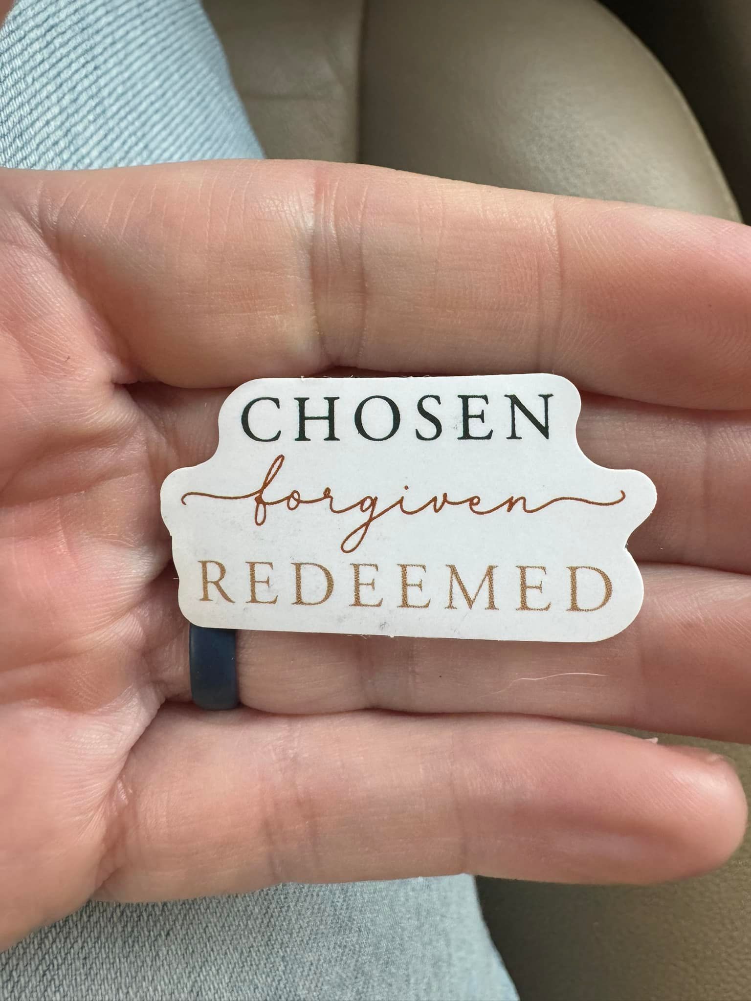 Chosen Forgiven Redeemed, a major theme in Noah's Voice Compassion Ministry