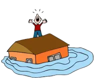 Man Standing On Top Of A Flooded House - Ocala, FL - Puddles Restoration